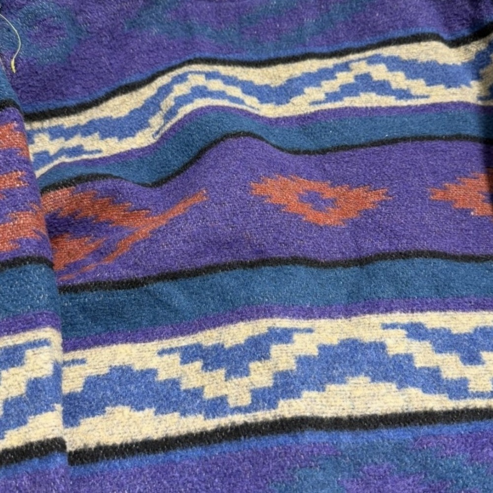 Vintage roper Southwest Aztec Geometric Wool Blend Jacket Purple Velvet 90s L - Picture 8 of 8